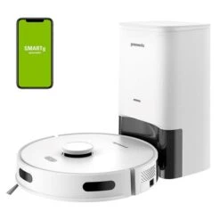Greenworks White Robot Vacuum GRV-3011 With Auto Dust Collection
