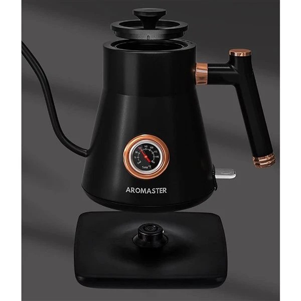 Aromaster Black 3-Cup Cordless Manual Electric Kettle With Thermometer 3 Aromaster Black 3-Cup Cordless Manual Electric Kettle With Thermometer - Image 3