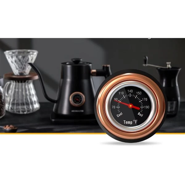 Aromaster Black 3-Cup Cordless Manual Electric Kettle With Thermometer 1 Aromaster Black 3-Cup Cordless Manual Electric Kettle With Thermometer