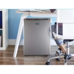 Black & Decker BLACK+DECKER 2.5-cu. Ft Grey Compact Mini Refrigerator -Cheap My Cook Nest Store 332008904 AlternateImage2 l