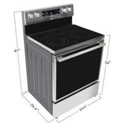 Hisense Self Cleaning 30-in Stainless Steel Finish 5.8-ft³ Convection Electric Range