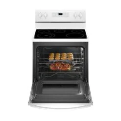 Whirlpool 5.3-cu Ft Single Oven White Electric Range - Frozen Bake Technology - Steam Cleaning -Cheap My Cook Nest Store 38775015c L